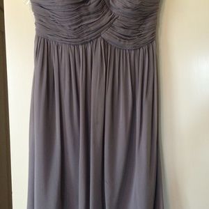 Donna Morgan "Morgan Strapless Sterling Silk Dress